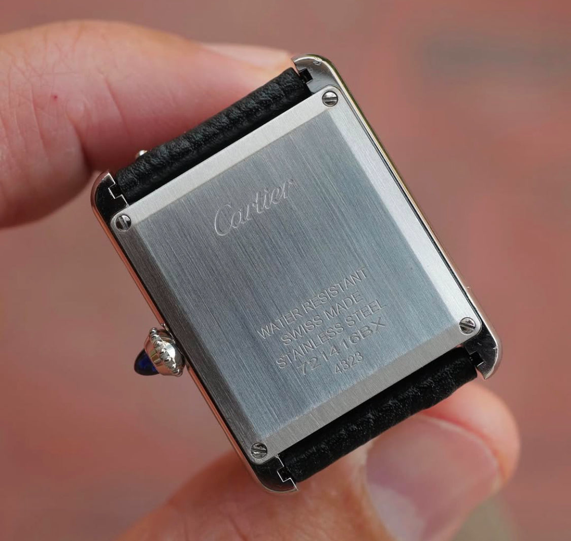 CARTIER MUST TANK BLACK IN PELLE