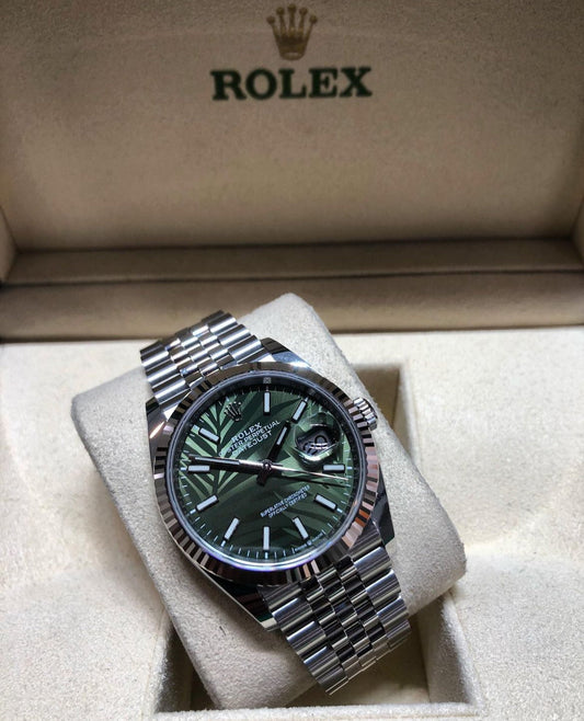 ROLEX DATEJUST JUBILÈE PALM GREEN