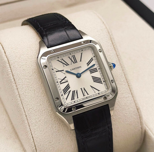 CARTIER SANTOS DUMONT BLACK IN PELLE