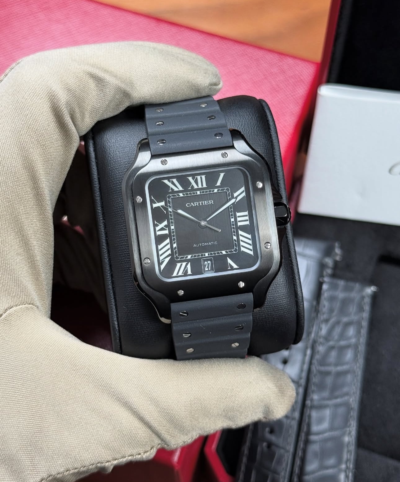 CARTIER SANTOS BLACK LINE