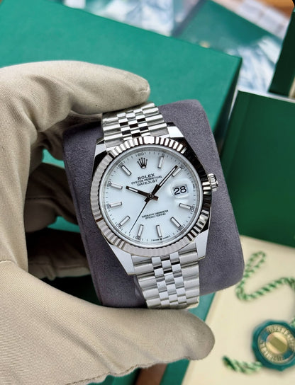 ROLEX DATEJUST JUBILEE WHITE DIAL