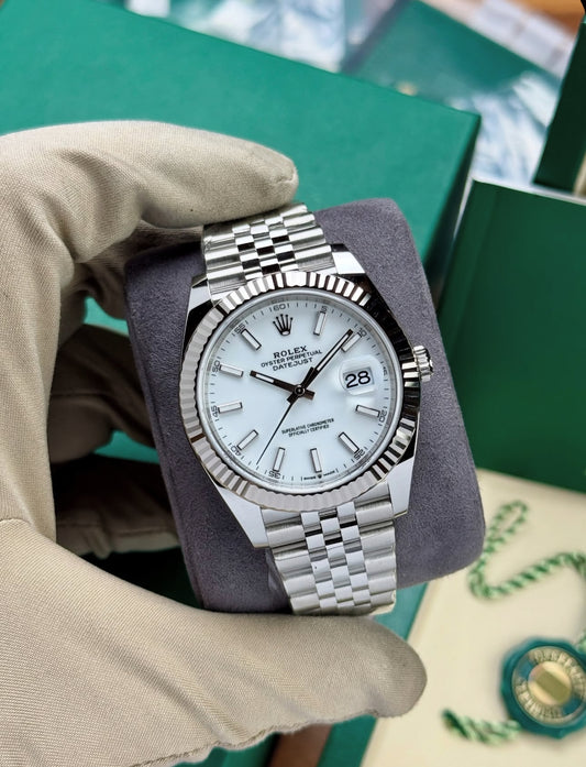 ROLEX DATEJUST JUBILEE WHITE DIAL