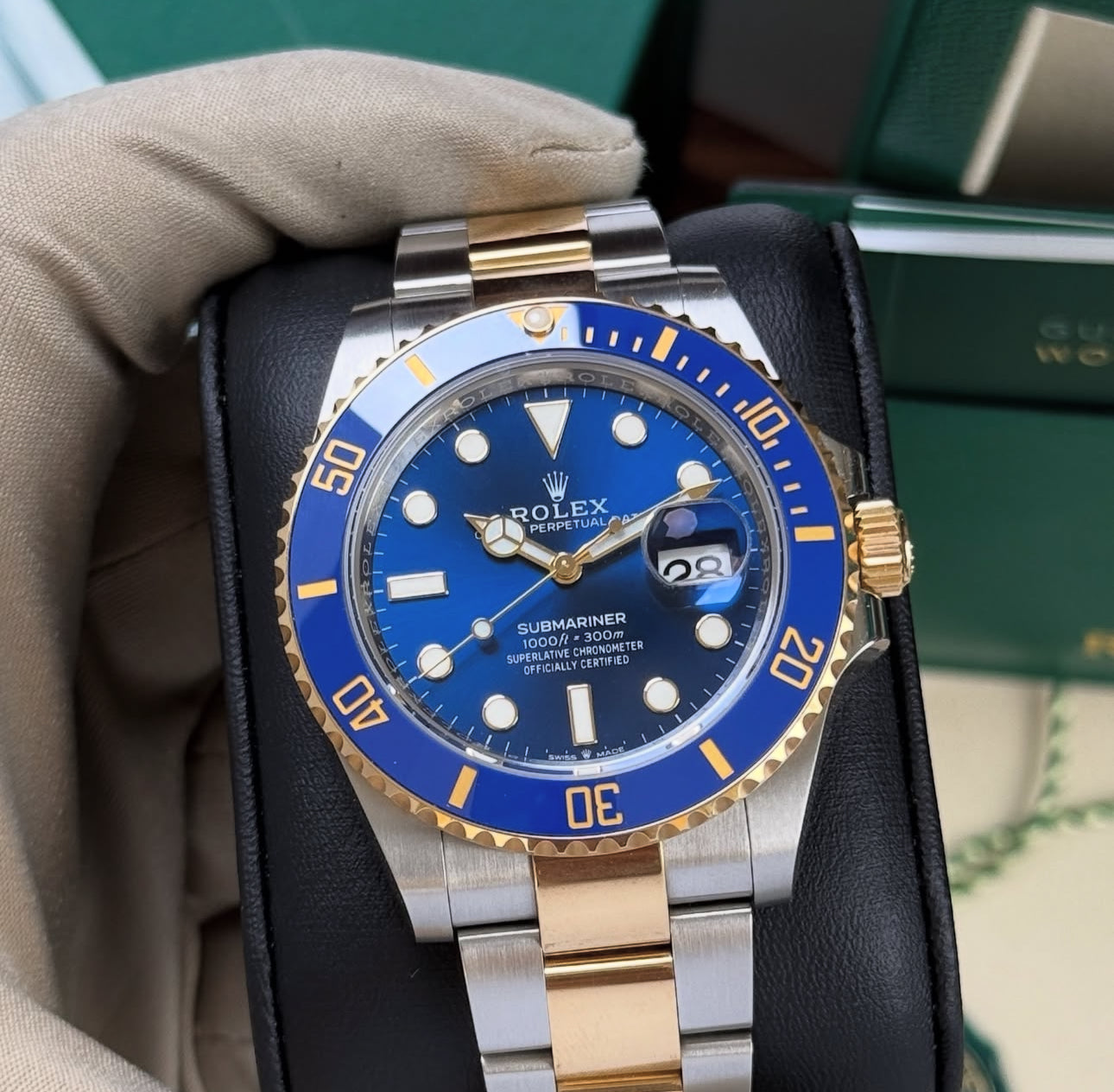 ROLEX SUBMARINER DATE ORO & BLU