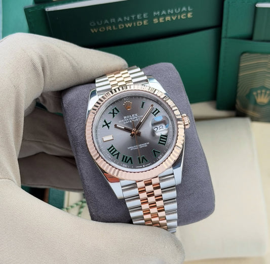 ROLEX DATEJUST JUBILEE WIMBLEDON ROSE'