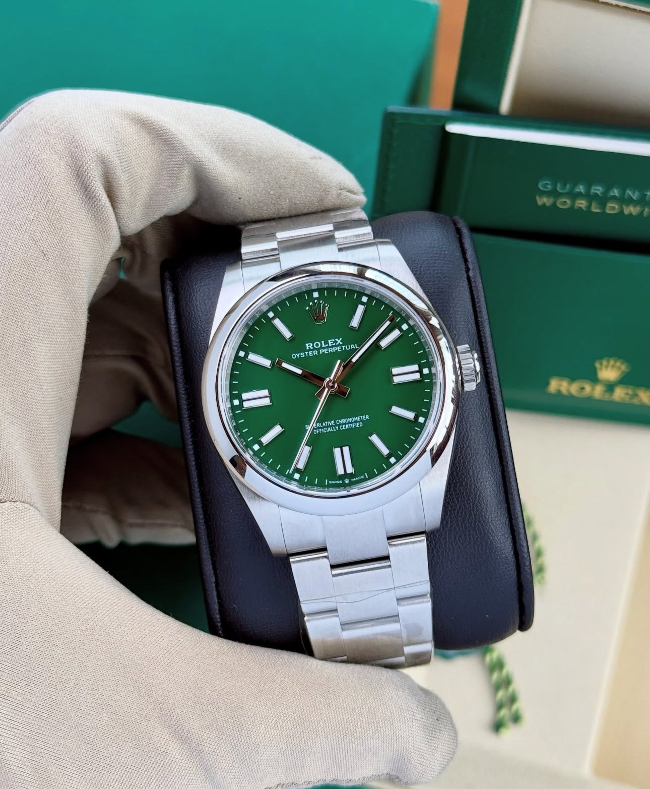 ROLEX OYSTER PERPETUAL GREEN