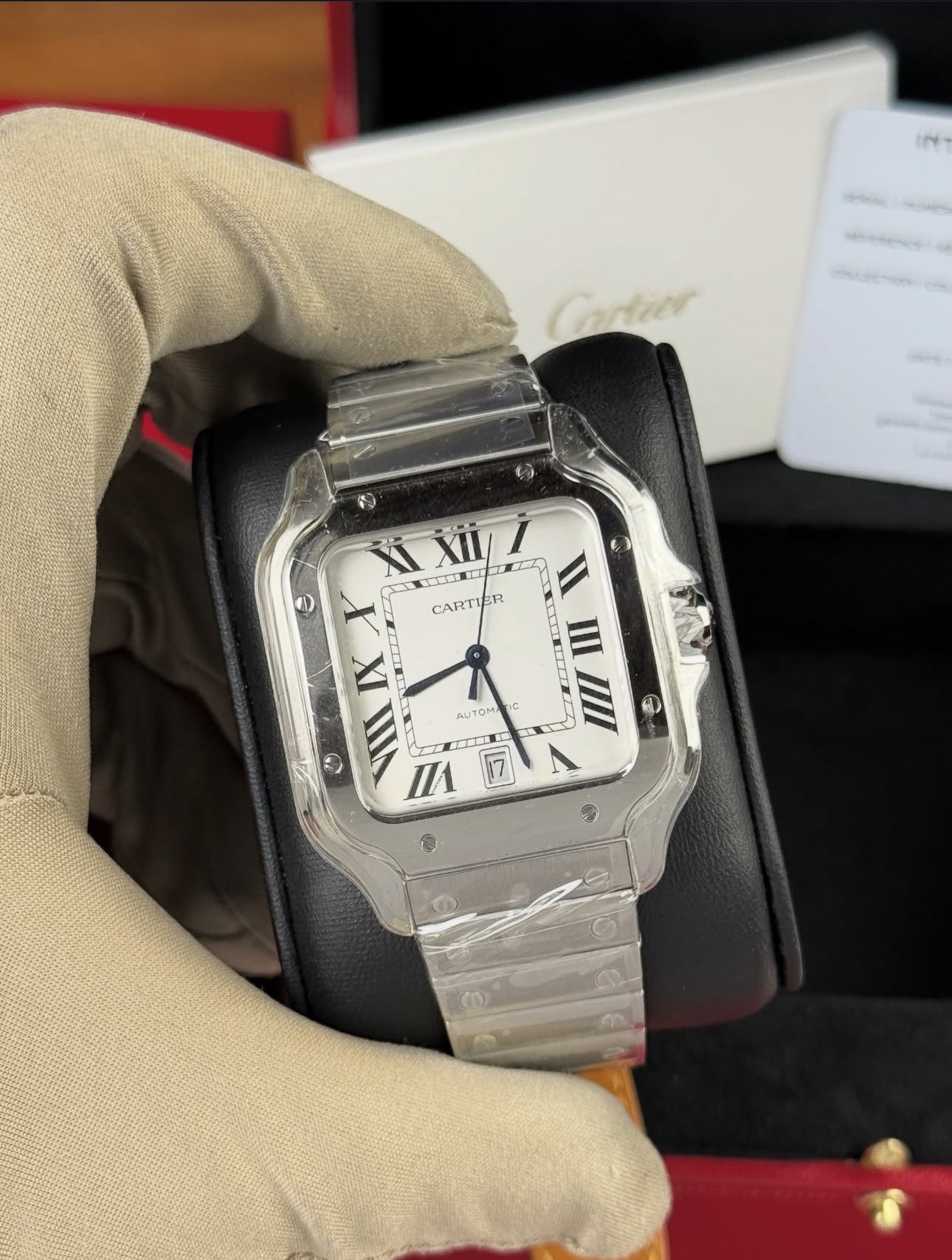 CARTIER SANTOS WHITE DIAL
