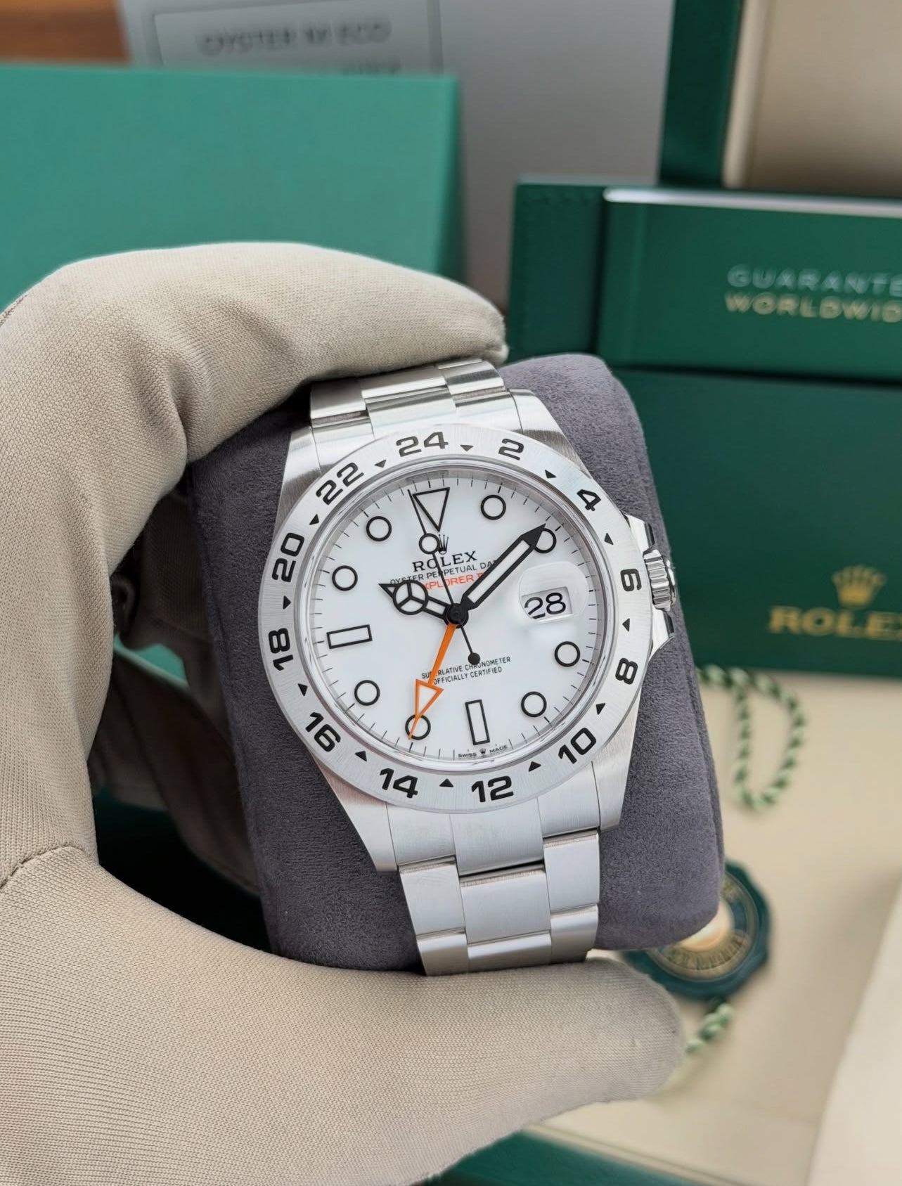 ROLEX EXPLORER II DATE WHITE