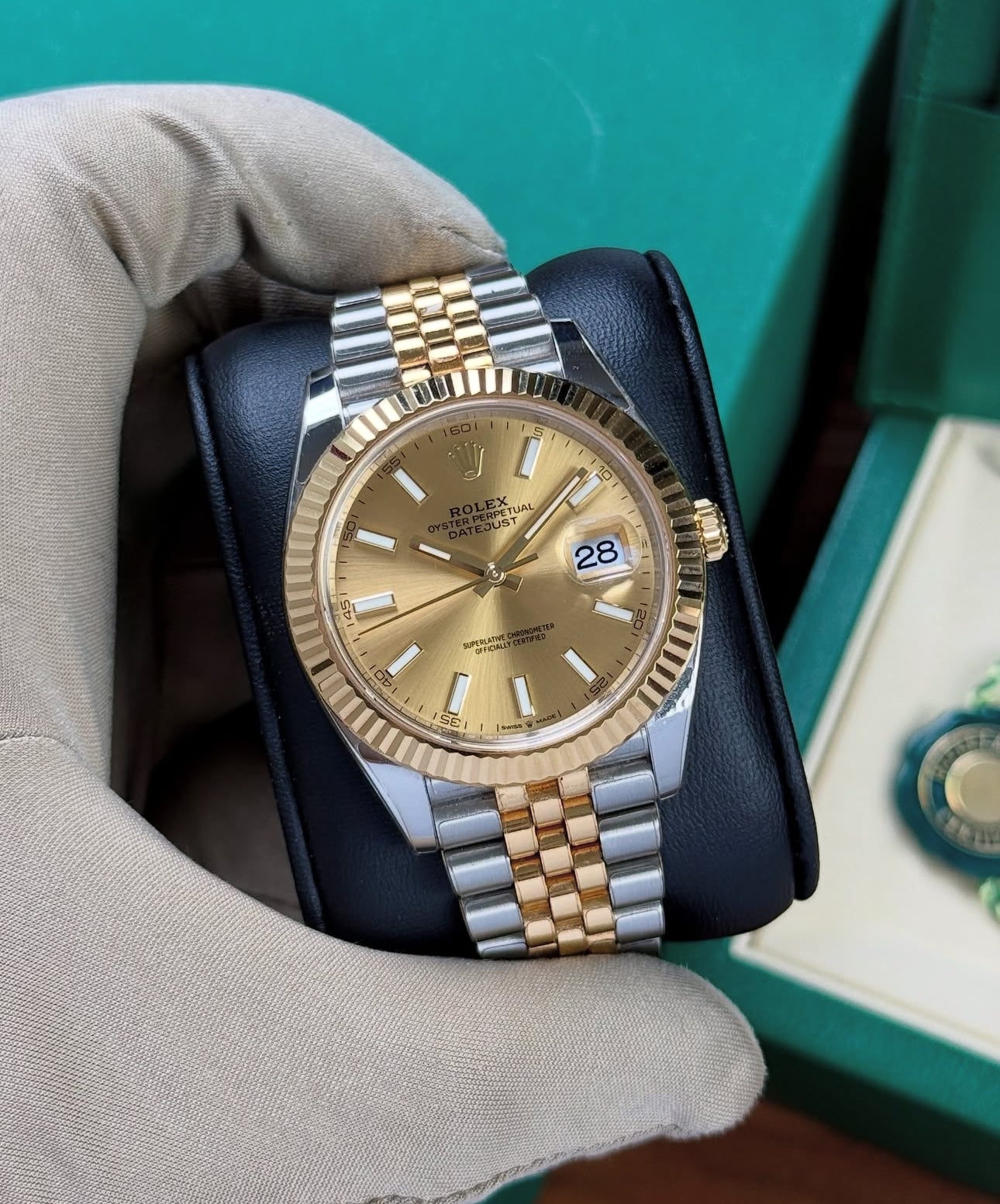 ROLEX DATEJUST JUBILEE CHAMPAGNE DIAL