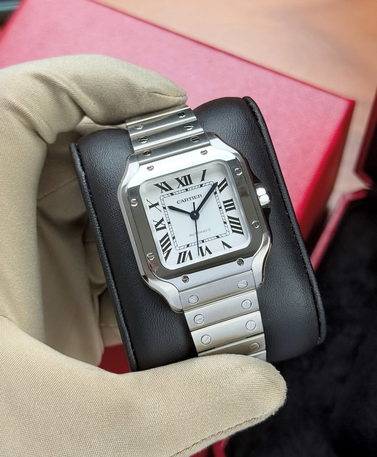 CARTIER SANTOS WHITE DIAL