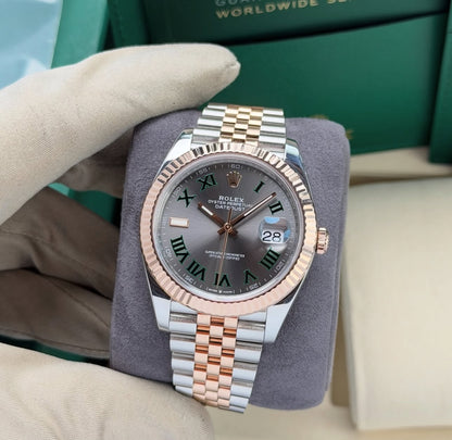 ROLEX DATEJUST JUBILEE WIMBLEDON ROSE'