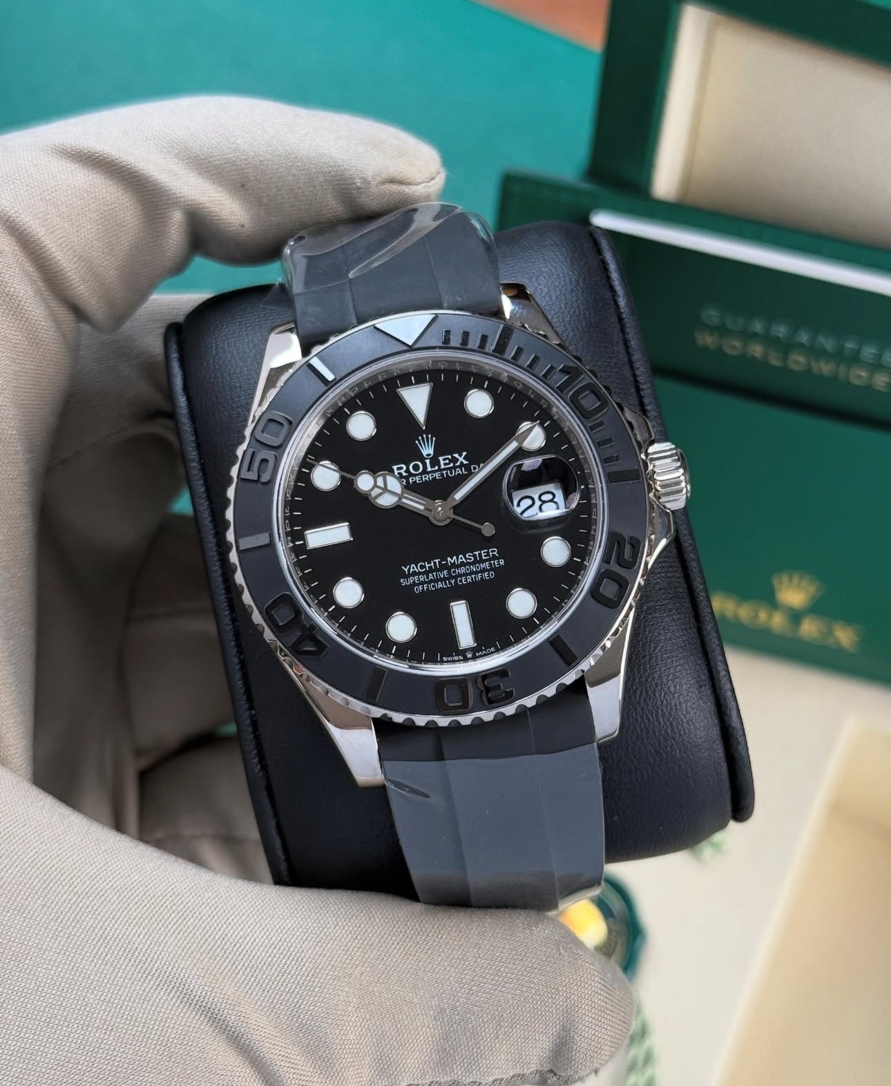 ROLEX YACHT-MASTER OYSTERFLEX BLACK