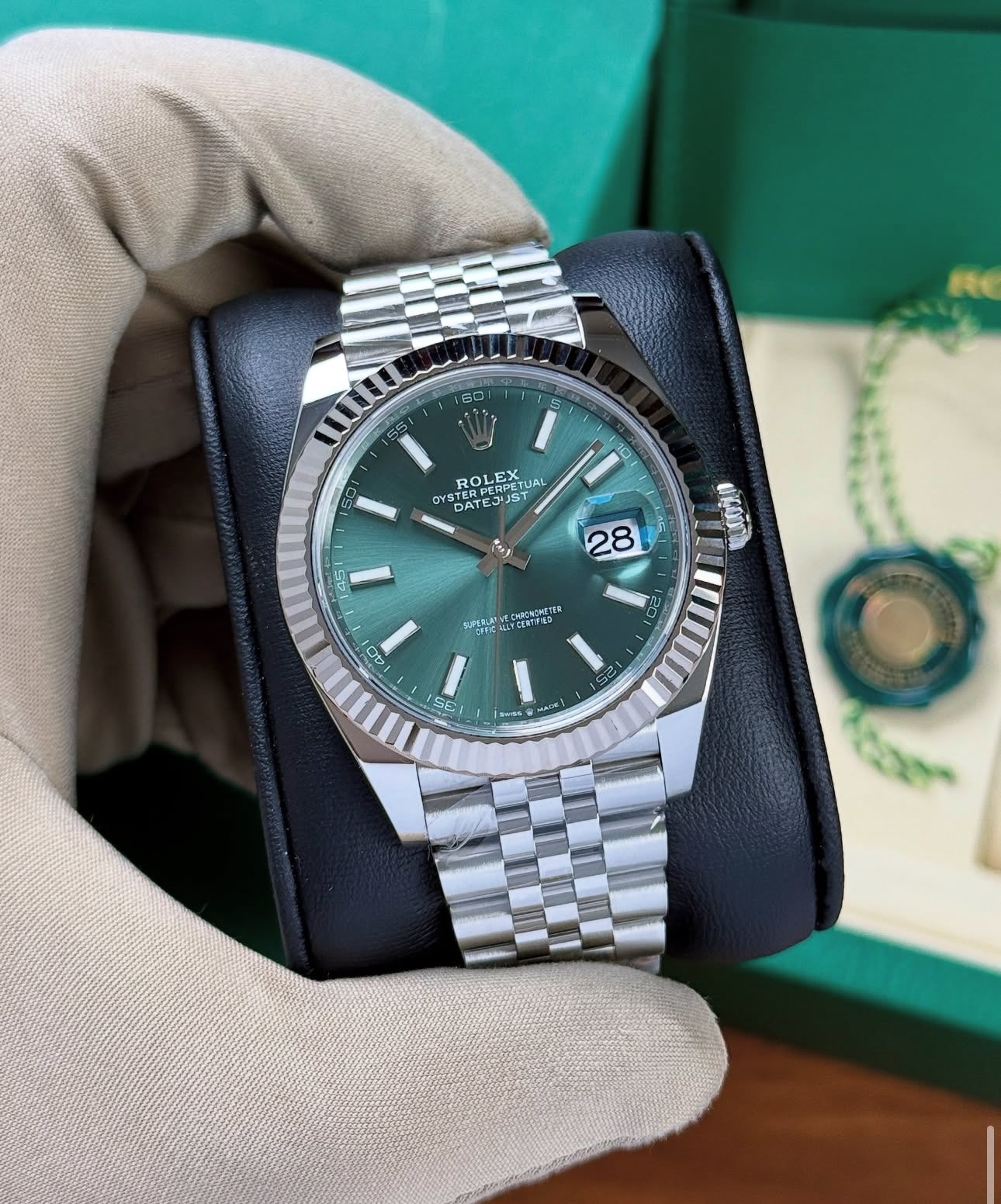 ROLEX DATEJUST JUBILÉE MINT GREEN