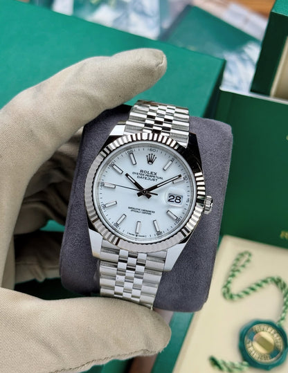 ROLEX DATEJUST JUBILEE WHITE DIAL