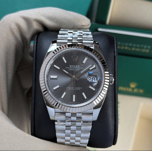 ROLEX DATEJUST JUBILEE GREY RHODIUM