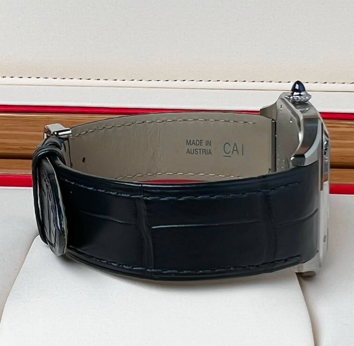 CARTIER SANTOS DUMONT BLACK IN PELLE