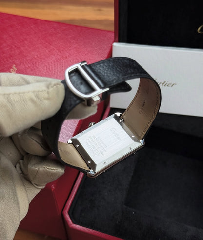 CARTIER MUST TANK BLACK IN PELLE