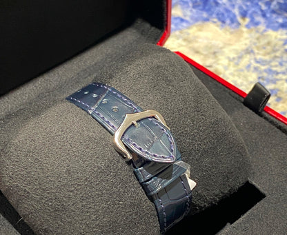 CARTIER SANTOS DUMONT BLU NAVY IN PELLE