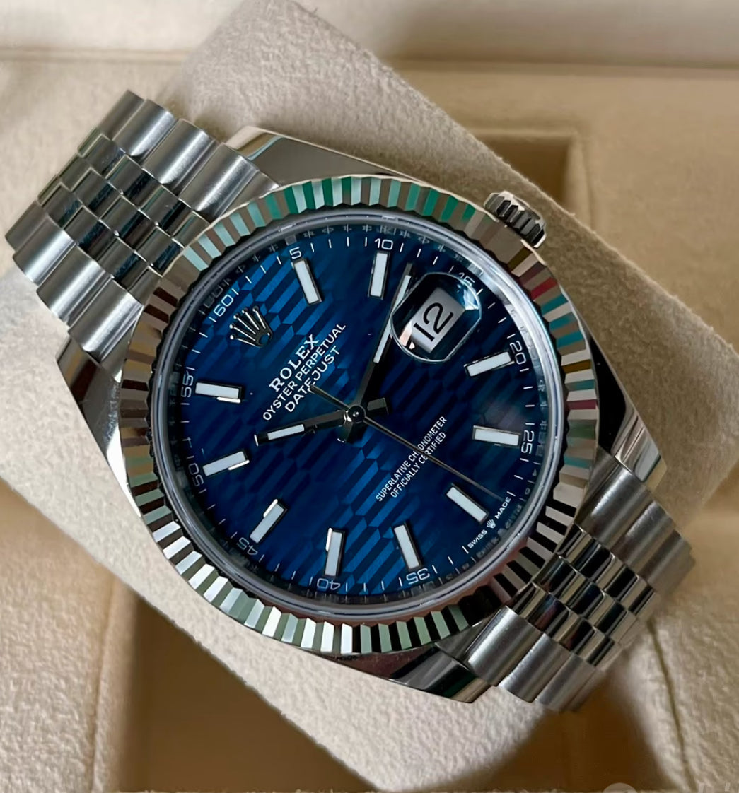 ROLEX DATEJUST JUBILEE FLUTED BLU