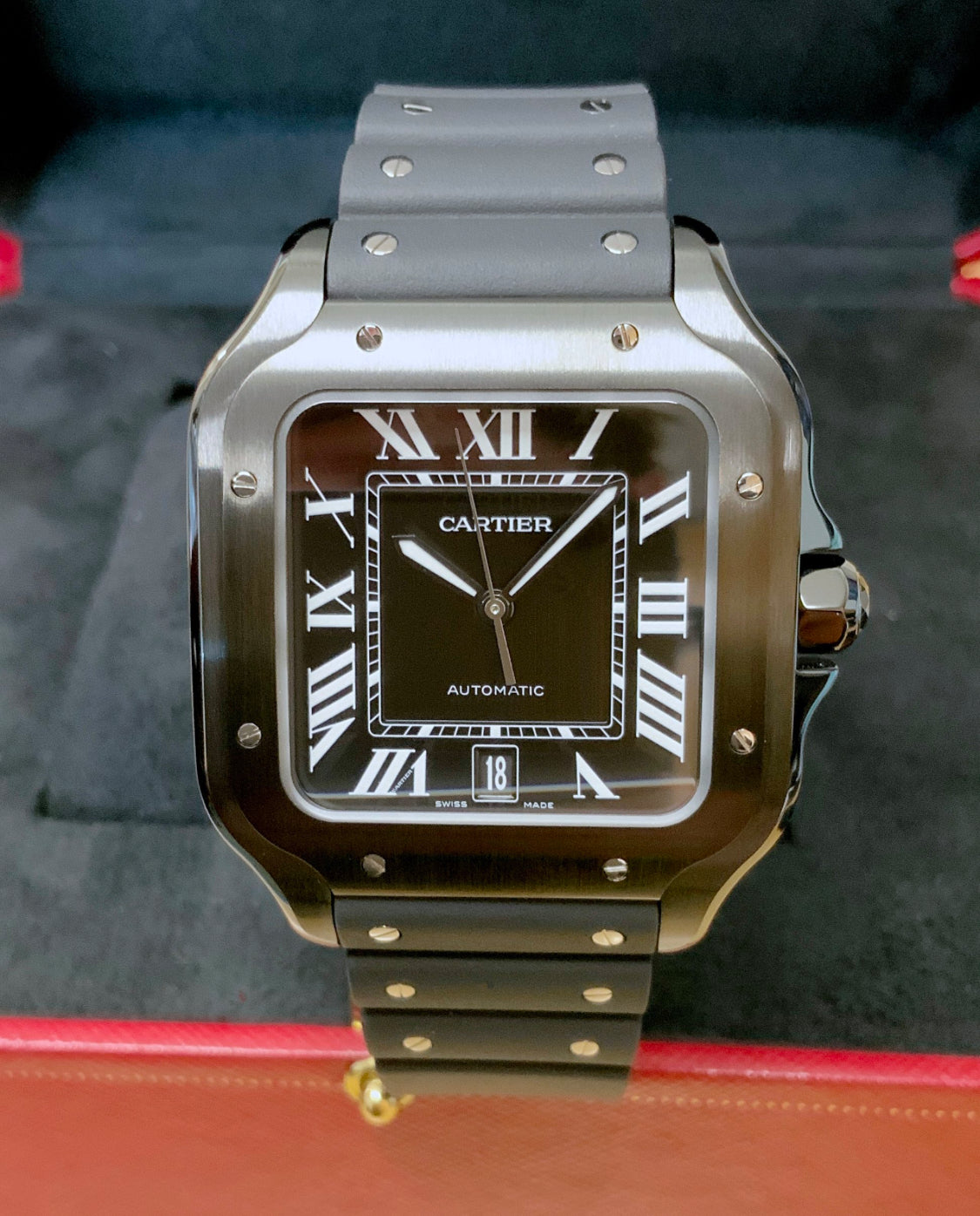 CARTIER SANTOS BLACK LINE