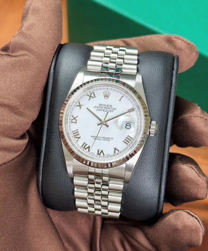 ROLEX DATEJUST JUBILÈE WHITE ROMAN