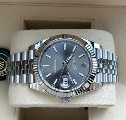 ROLEX DATEJUST JUBILEE GREY RHODIUM