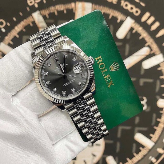 ROLEX DATEJUST JUBILÉE GREY RHODIUM DIAMOND